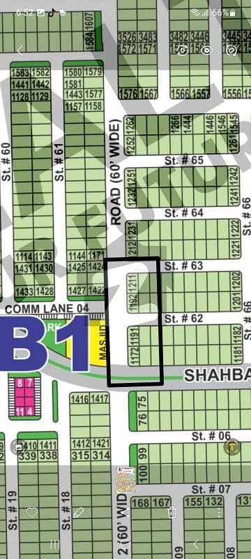 B1- 10 Marla very beautiful Masjid Facing 60ft road plot