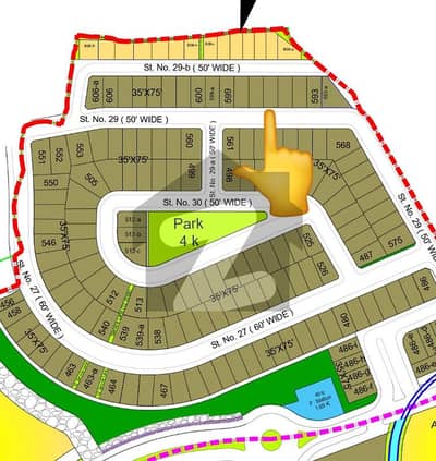 Garden Cuty Zone 1 Ext 12 Marla Top Location Plot for Sale