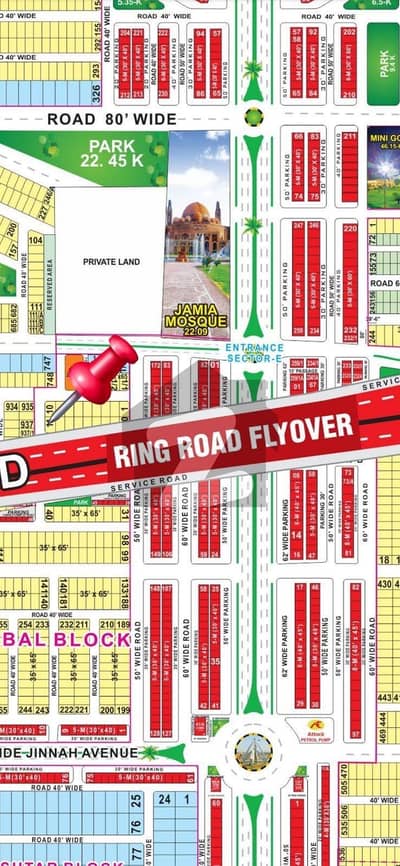 10 Marla Commercial Plot Iqbal Block Bahria Town Lahore