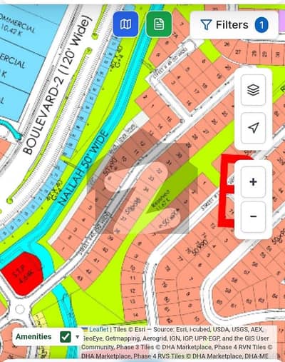 DHA phase 3.1 kanal residential plot south face with extra land