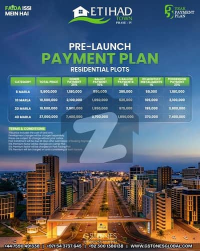 5 MARLA RESIDENTIAL PLOT ETIHAD TOWN PHASE 4 5 MARLA RESIDENTIAL PLOT ETIHAD TOWN PHASE 4