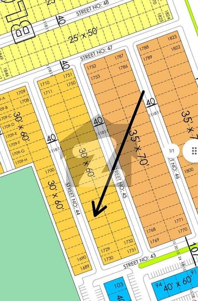 Fasial Hills B Block 10 Marla Plot For Sale .