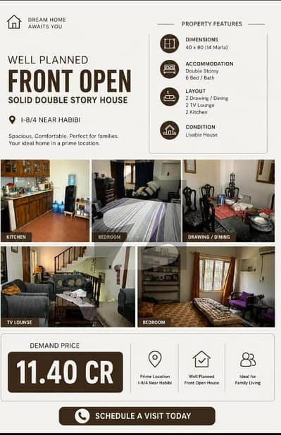 I 8 4 Islamabad  3 bedroom drawing room tv lounch kitchen attached washroom ground portion for rent  3 bedroom drawing room tv lounch kitchen attached washroom upper portion