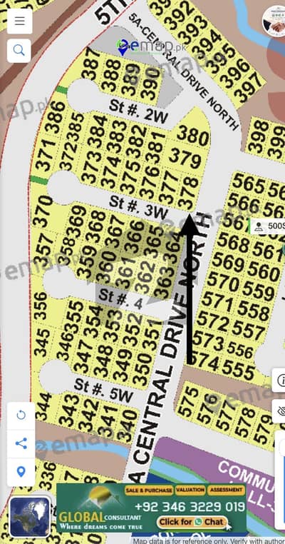 Prime Location Corner West Open Plot 500 Sq. Yards Sector 5A