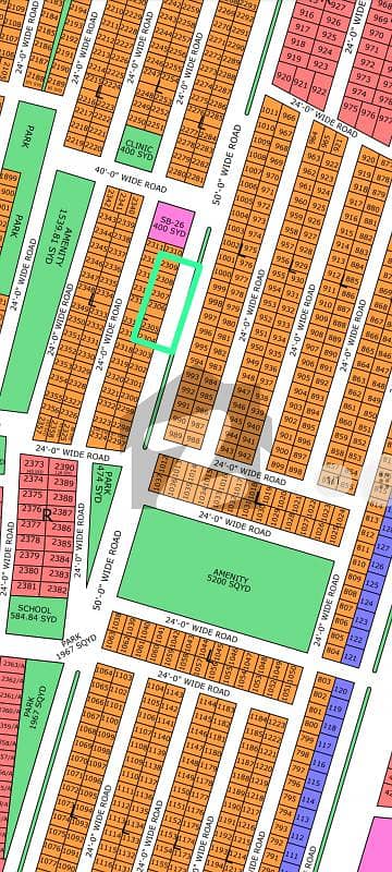 50 FEET ROAD FACING 80 SQ YARDS PLOT FOR SALE AT GOLD BLOCK NTR-01