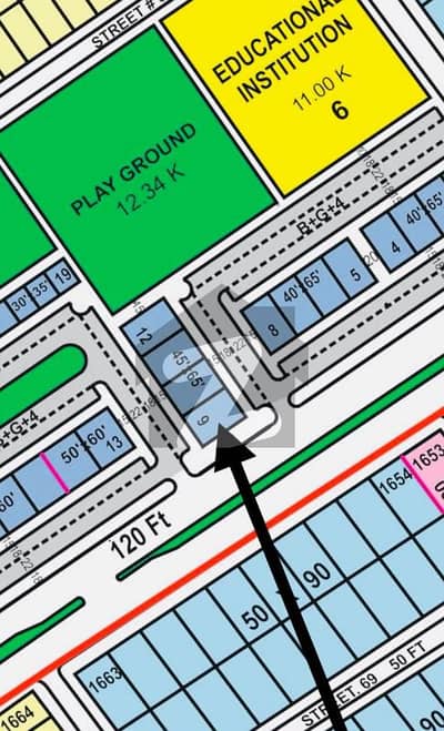 2925 Sq Ft ( 45*65 ) Double Road Corner Commercial Plot in Block D. MPCHS Multi Gardens B-17 Islamabad.