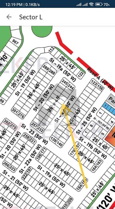 Sector L 5m ideal location ready to construction