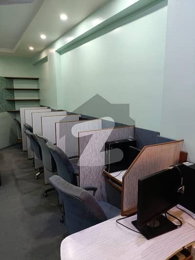 fully furnished office available for rent at main shahra e faisal