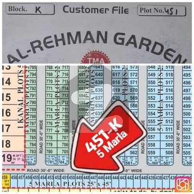 5 Marla k block plot for sale.