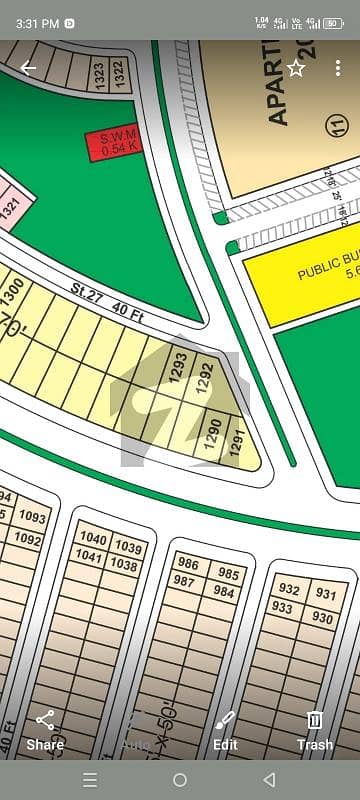 B17 block G main double road 10 marla extra land plot available for sale.