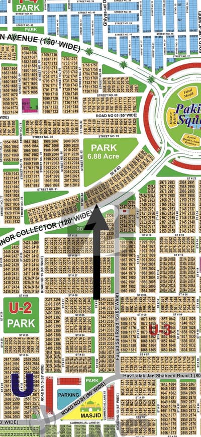 1 Kanal 120'Ft Facing Prime Location Plot Available For Sale In DHA Multan