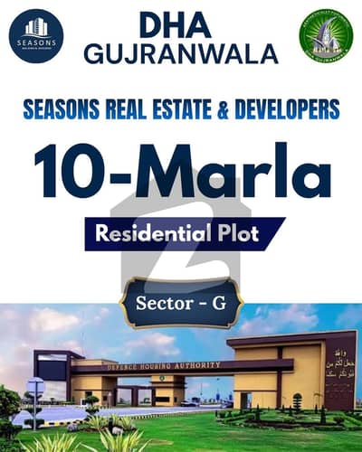 10-Marla Residential Plot in Sector G , DHA Gujranwala . Possession Plots Ready for construction