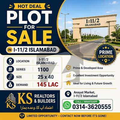 4 Marla Prime Plot for Sale in I-11/2