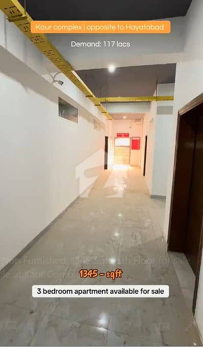 3-Bed Apartment Non Furnished for Sale Kaur Complex, Peshawar