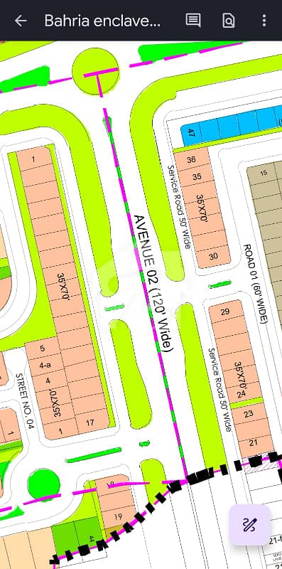 Boulevard Category 120 feet wide Avenue facing Green Area 10 Marla solid Land plot
