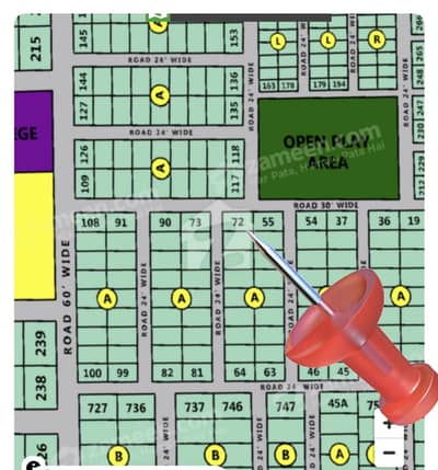 Prime Location CORNER PARK FACE 240 Sq. Yards Plot for Sale Sector 1B, Gulshan-e-Mehran Karachi