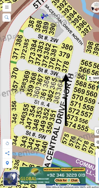 Prime Location Corner West Open Plot 500 Sq. Yards Sector 5A