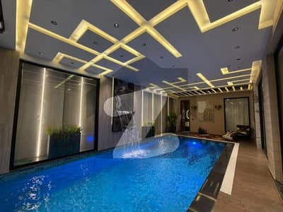 1 Kanal Top Quality Build Luxurious Beautiful Modern Design Villa With Basement Swimming Pool SEMI FURNISHED