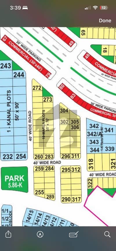 10 Marla Plot For Sale Sikandar Block