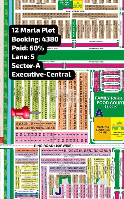 12 Marla Residential Balloted plot for sale in executive block of Lahore Smart City