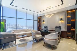 EXTRA LUXURY FULLY FURNISHED OFFICE WITH EXCUTIVE ROOMS FOR RENT