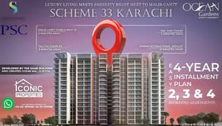 اوشن گارڈنز سکیم 33 - سیکٹر 44,سکیم 33,کراچی میں 4 کمروں کا 10 مرلہ فلیٹ 3.5 کروڑ میں برائے فروخت۔