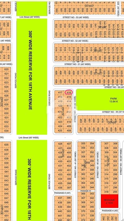 30*60(7 Marla ) Corner Plot