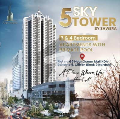 Shop For Sale Sawera 5 Sky Tower, Next To Ocean Mall, Clifton Block 9, Khi.