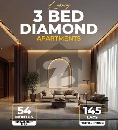 FOR SALE 1450 sqft 3-Bed Apartment on Installment TOP CITY-1