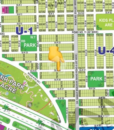 10 Marla North - Facing Plot For Sale in Sector U, DHA Multan Steps from Kashmir Park!