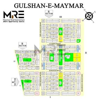 120 Sq Yards Plot With G+1 Approved Map Sector R Gulshan-E-Maymar