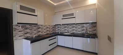 3 Bed Drawing Dining Brand New Corner Flat For Rent In Pechs With Lift Standby Generator Car Parking Gym Play Area Sauna Bath Water Filteration Plant And Mosque