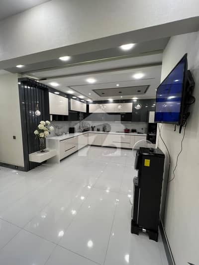 3Bed Drawing Dining 1st Floor With Roof Near Tipu Sultan Road Habitt Portion Available for Rent with Car Parking Security Guard Covered Society Well Maintained Portion More Details on call