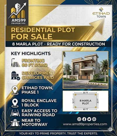 8 Marla Residential Plot Royal Enclave 1 , Etihad Town Phase 1 8 Marla Residential Plot Royal Enclave 1 , Etihad Town Phase 1