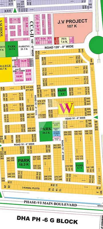 1 Kanal Plot For Sale In DHA Phase 8 W Block