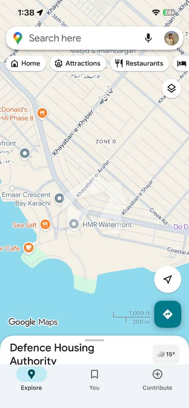 Peninsula Commercial Plot Available For Sale In Phase 8 Extension DHA Karachi
