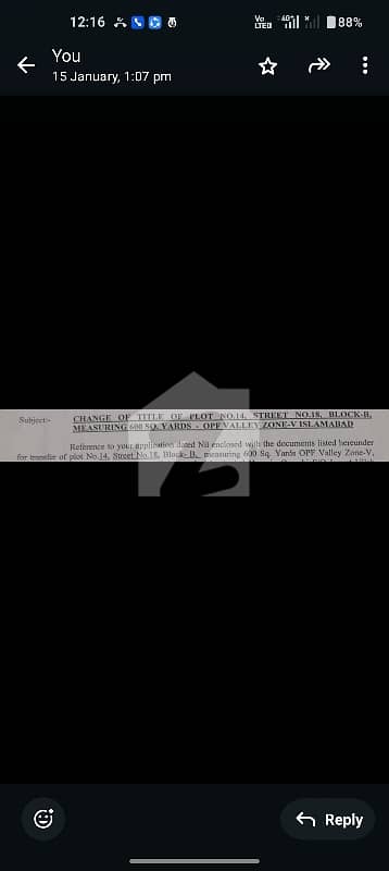 1 kanal plot for sale Opf Islamabad