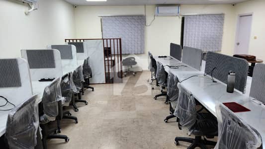 800 Sq Ft FULLY FURNISHED Office Available In Well Maintained Building OF Main Shahrah E Faisal 24/7