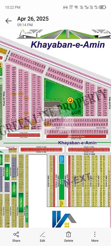 2-Marla Ideally Located Commercial Plot For Sale In Khayaban-E-Amin Housing Society, Lahore.