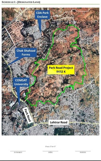 14 Marla Plot For Sale Block#G Margalla Orchard park Road Islamabad