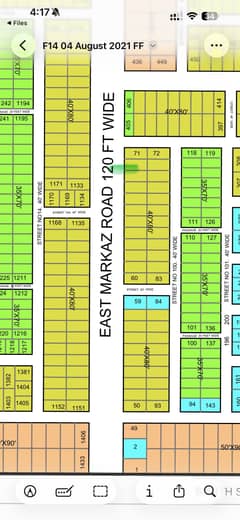 F-14/4 Size 40x80 Level Plot On Main Double Road Markaz Road Plot No 70 Best Opportunity For Investment Time