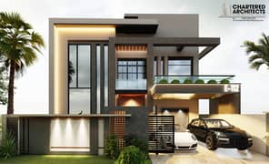 1 Kanal Designer House Grey Structure Available For Sale