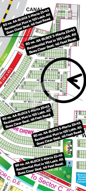 48 no. BB-BLOCK 5-Marla (2545) Residential Plot in 130 Lakh. All dues clear Deal, 40 Feet Road. Best Location For Constructing Your Dream House In Bahria Town Lahore. 48 no. BB-BLOCK 5-Marla (2545) Residential Plot in 130 Lakh. All dues clear Deal, 40 Feet Road. Best Location For Constructing Your Dream House In Bahria Town Lahore.
