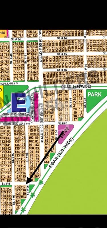 DHA Multan Sector E 1 Kanal Corner With Park Facing Residential Plot Near To Masjid And Commercial.