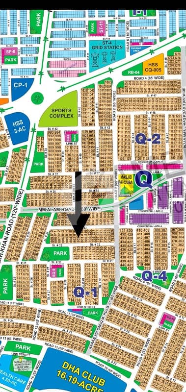 DHA Multan Sector Q 1 Kanal Park View Residential Plot Near To Masjid And Commercial.