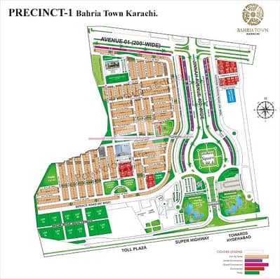 272 Sq Yard Prime Location Plot For Sale In Precinct -01 Bahria Town Karachi