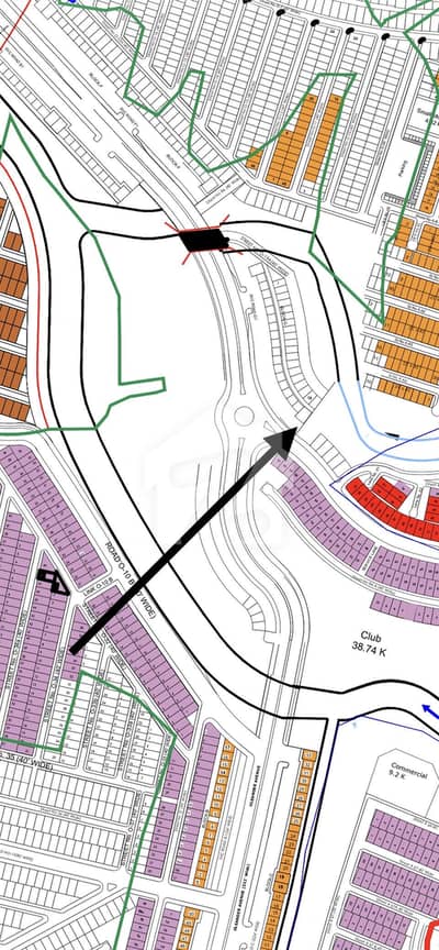 8 Marla Corner Commercial Plot for Sale at Main Chowk, Oleander Block Near DHA Homes