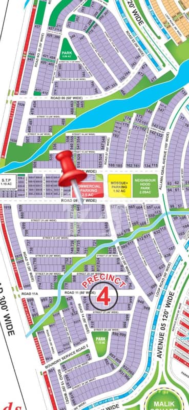 Buy A Centrally Located 500 Square Yards Residential Plot In Bahria Town - Precinct 4
