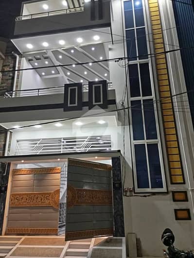 Brand New 120 Sq. Yd. KDA Leased Triple-Story House Solar Powered Block 13-D/1