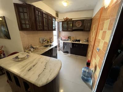 Three bed DD Apartment for sale in Big Bukhari Commercial corner building on 2nd floor.